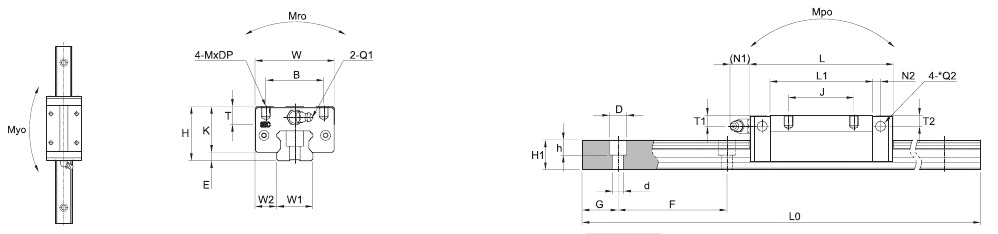 SBI HL HLL HLS – Technische Zeichnung